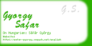 gyorgy safar business card
