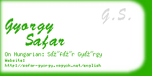 gyorgy safar business card
